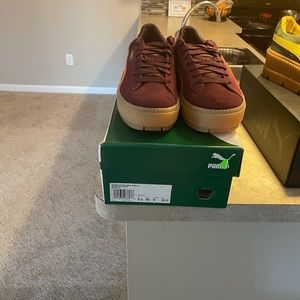 Pumas, loafer, and Nike. Women size 9, men 7.5.